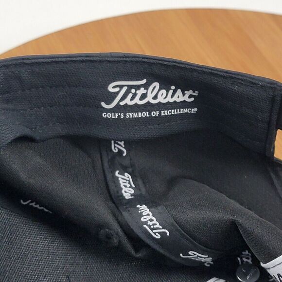 Titleist Tour Performance Hat Black Strapback Adjustable Golf Cap Outdoor - Picture 15 of 16